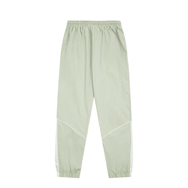 Trapstar Windproof Sport Color Block 3D Letter Embroidery Jacket Set Loose Zipper Outerwear Casual Long Pants Unisex