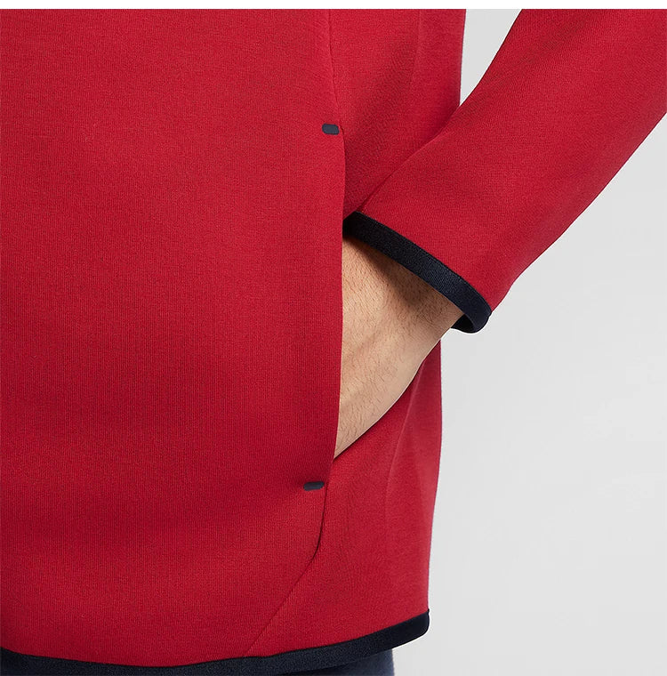 Nike Official Authentic Autumn New Men's Knitted Warm Hooded Patchwork Jacket HV0950-687