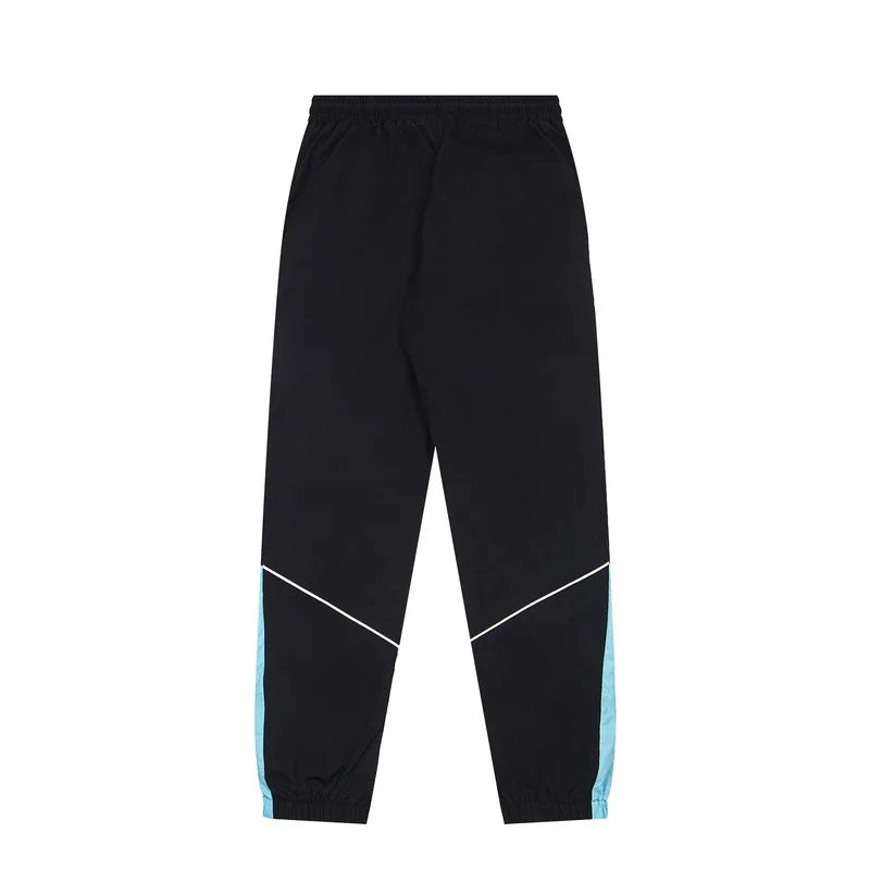 Trapstar Windproof Sport Color Block 3D Letter Embroidery Jacket Set Loose Zipper Outerwear Casual Long Pants Unisex
