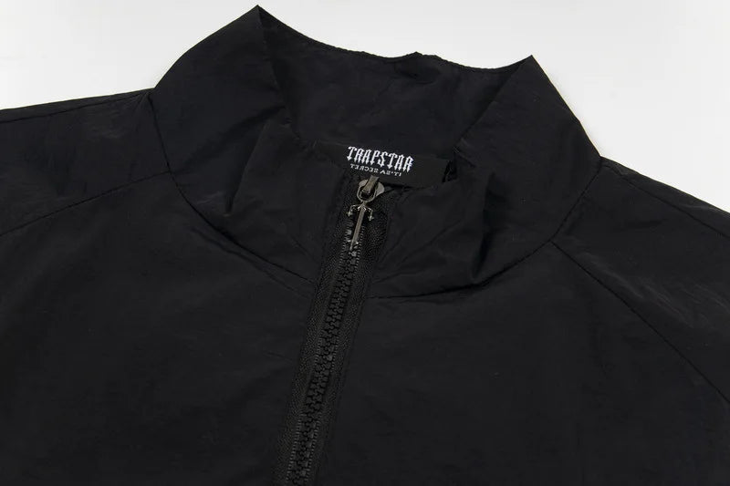 Trapstar Windproof Sport Color Block 3D Letter Embroidery Jacket Set Loose Zipper Outerwear Casual Long Pants Unisex