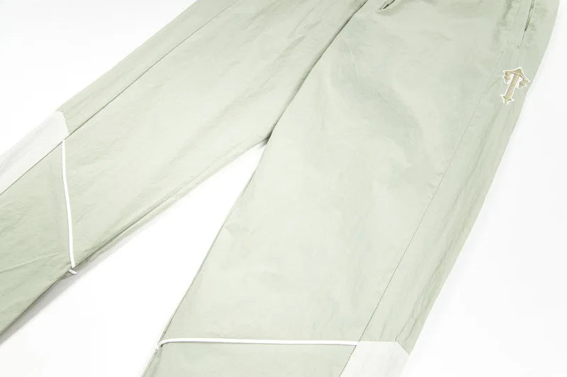 Trapstar Windproof Sport Color Block 3D Letter Embroidery Jacket Set Loose Zipper Outerwear Casual Long Pants Unisex