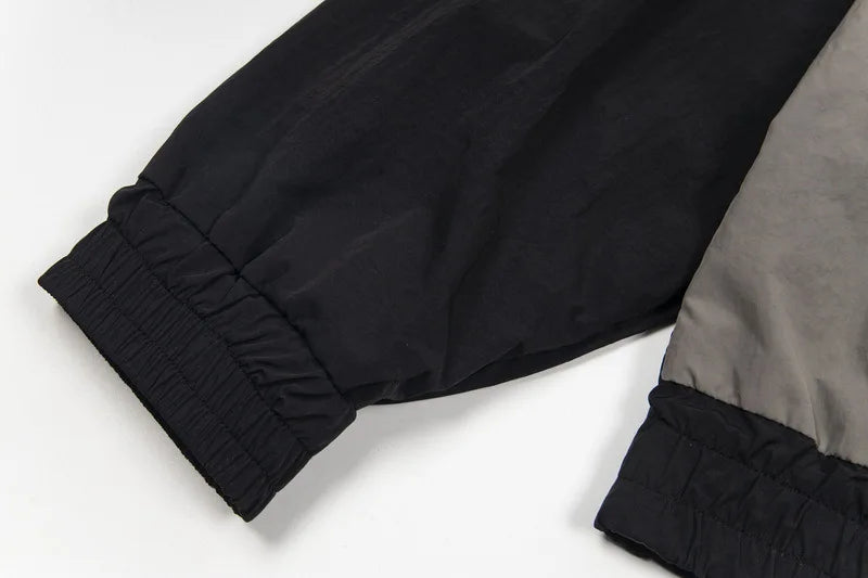 Trapstar Windproof Sport Color Block 3D Letter Embroidery Jacket Set Loose Zipper Outerwear Casual Long Pants Unisex