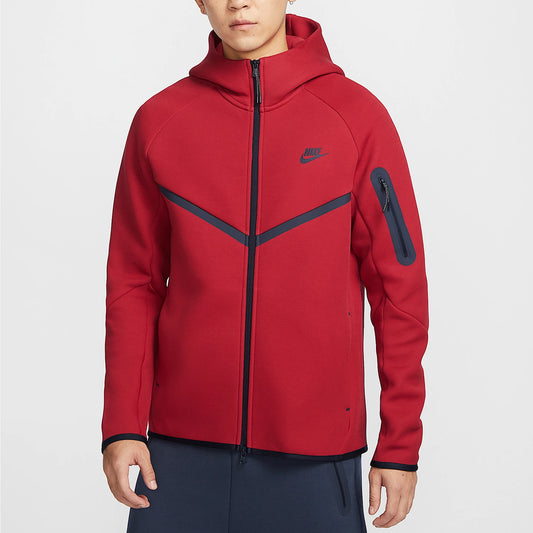 Nike Official Authentic Autumn New Men's Knitted Warm Hooded Patchwork Jacket HV0950-687