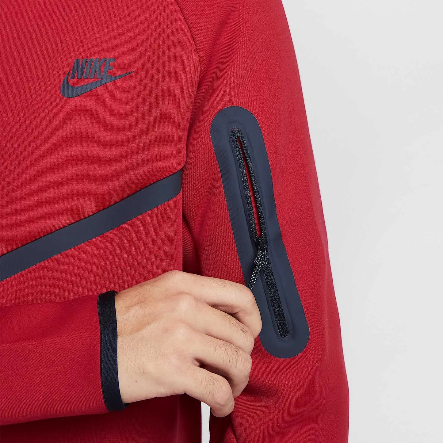 Nike Official Authentic Autumn New Men's Knitted Warm Hooded Patchwork Jacket HV0950-687