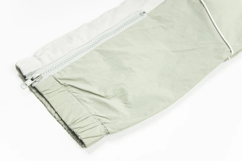 Trapstar Windproof Sport Color Block 3D Letter Embroidery Jacket Set Loose Zipper Outerwear Casual Long Pants Unisex