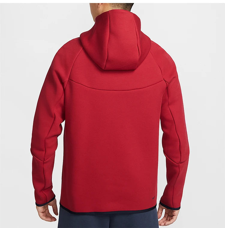 Nike Official Authentic Autumn New Men's Knitted Warm Hooded Patchwork Jacket HV0950-687